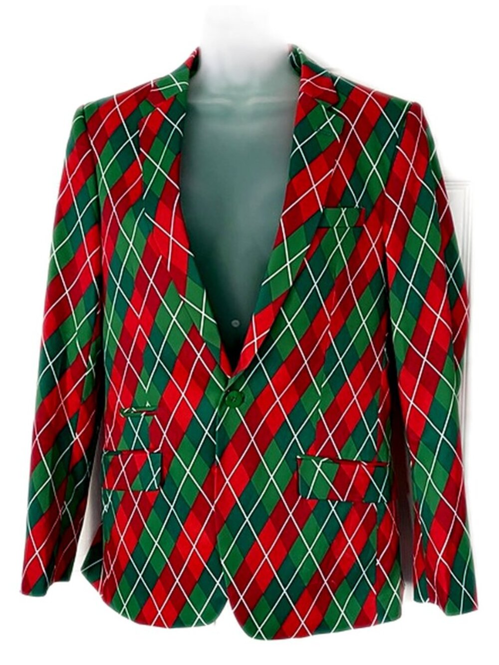 Suslo Couture Blazer Jacket Green Red NWT size Small size 38